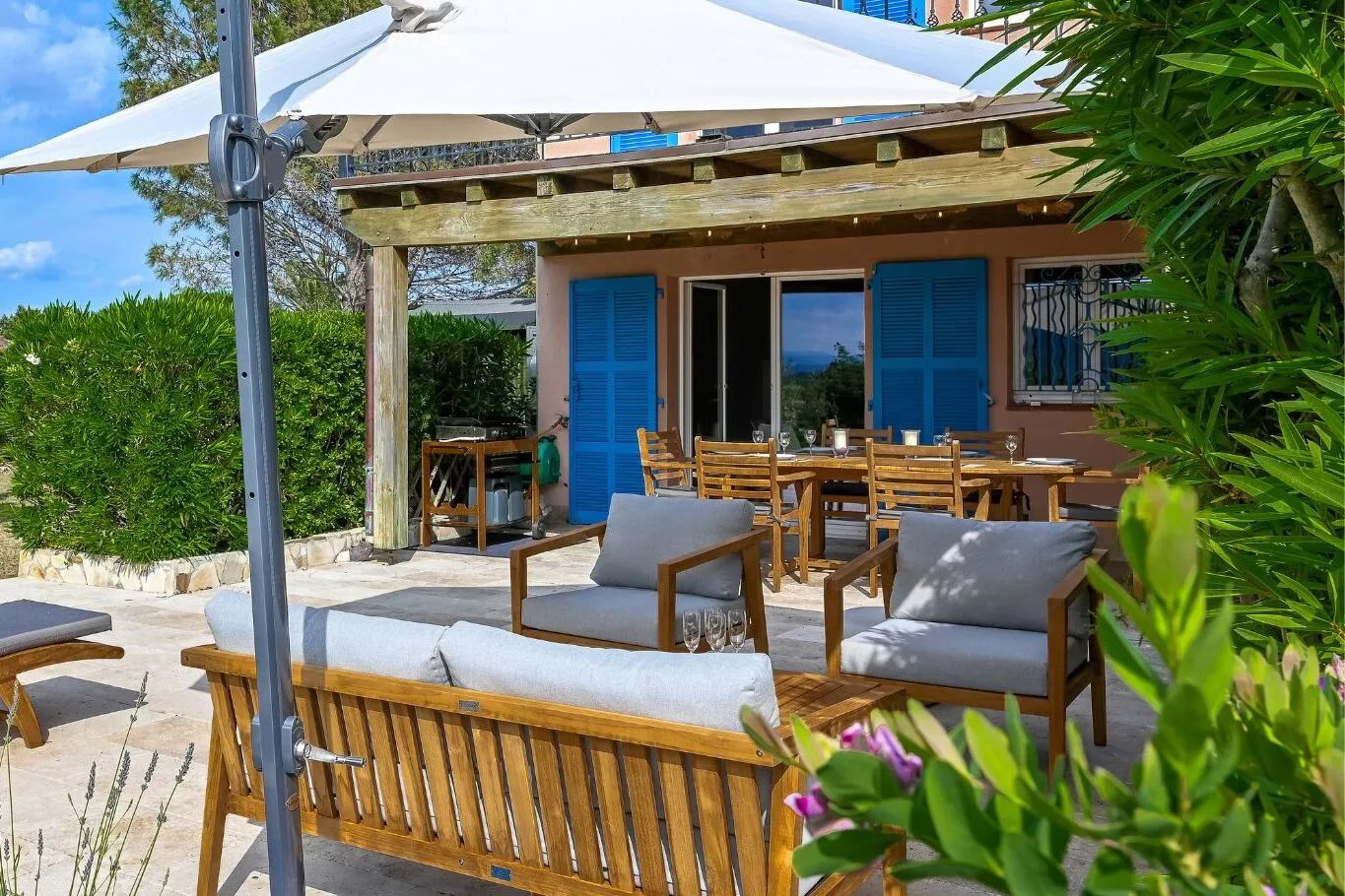 Terras met zicht op de omgeving